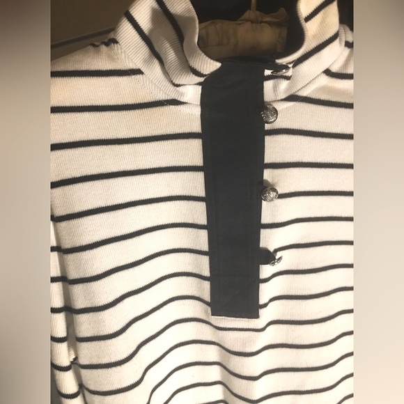 Blue and white striped ralph Lauren button top - Picture 1 of 5